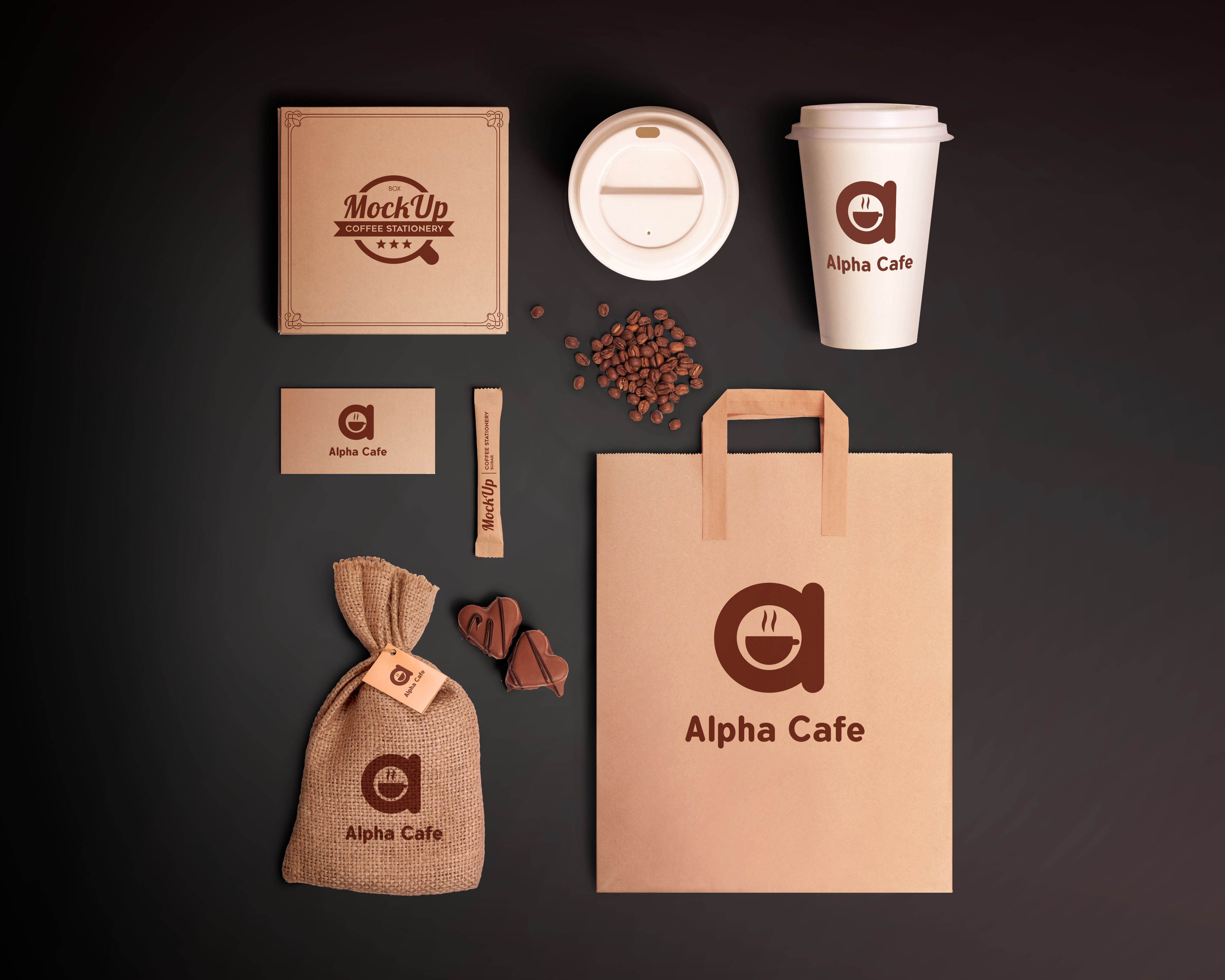 Alpha Cafe Logo Design